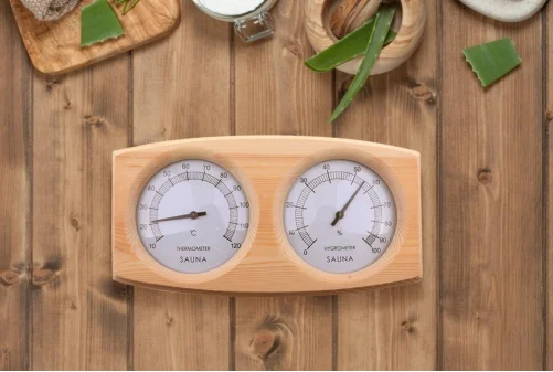 Hygrometer-termometer, et essentielt element i saunaen