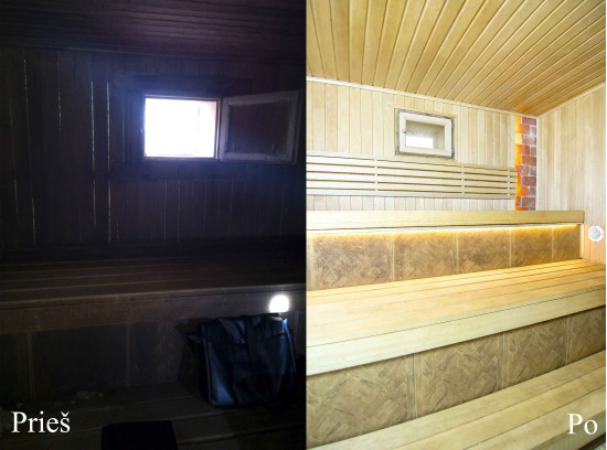 Renovering af dampbad i "Agluona" - Renoveringer