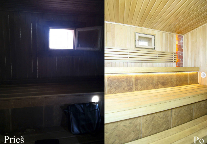 Renovering af dampbad i "Agluona"