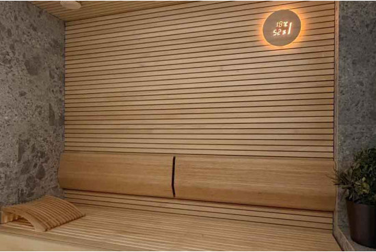 Sauna med træ- og stenfinish - Saunaer