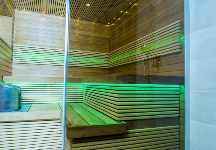 Sauna med dampfunktion