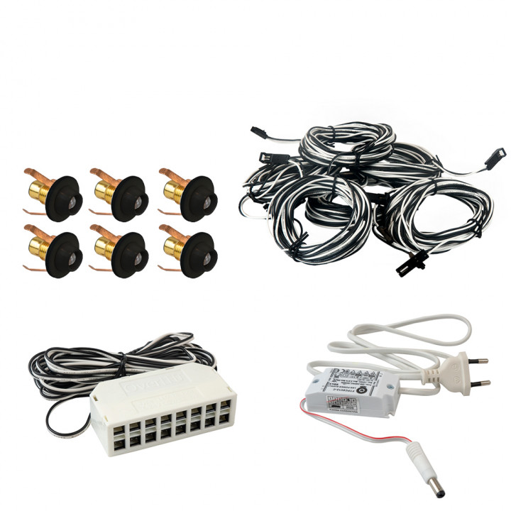 Saunabelysning Led Lite 6, sort