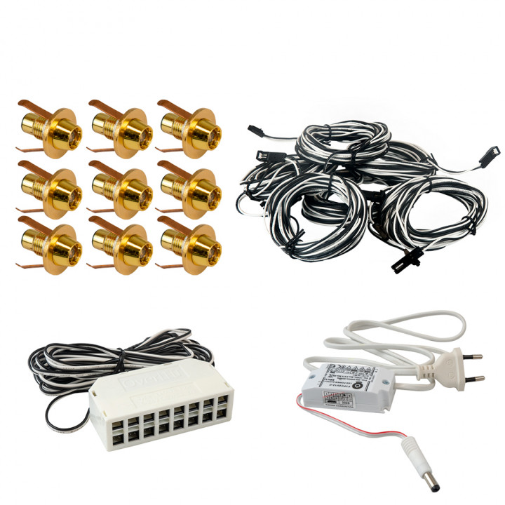 Saunabelysning Led Lite 9, guld