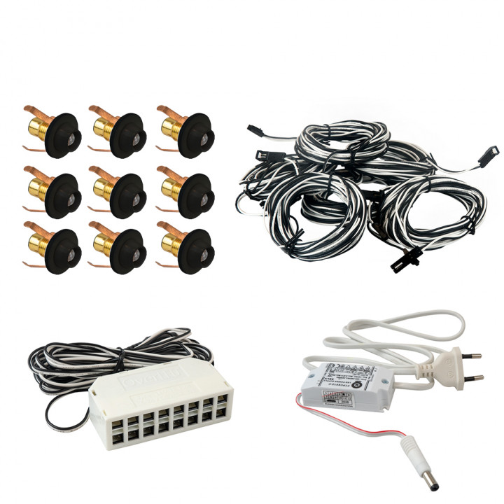 Saunabelysning Led Lite 9, sort