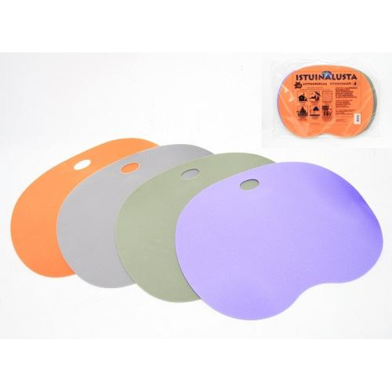 Saunasæder i farve, 4 stk.