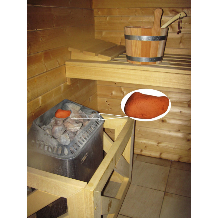 Sauna essentielle oliespreder - Sten med sort ler
