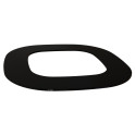 Indstøbningsflange - HELO Himalaya, sort glas - 0