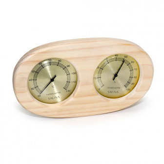 SAUFLEX termo-hygrometer, vandret, oval