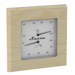 SAWO termo-hygrometer 225-TH, fyrtræ  SAWO termo-hygrometer 225-TH, fyrtræ
