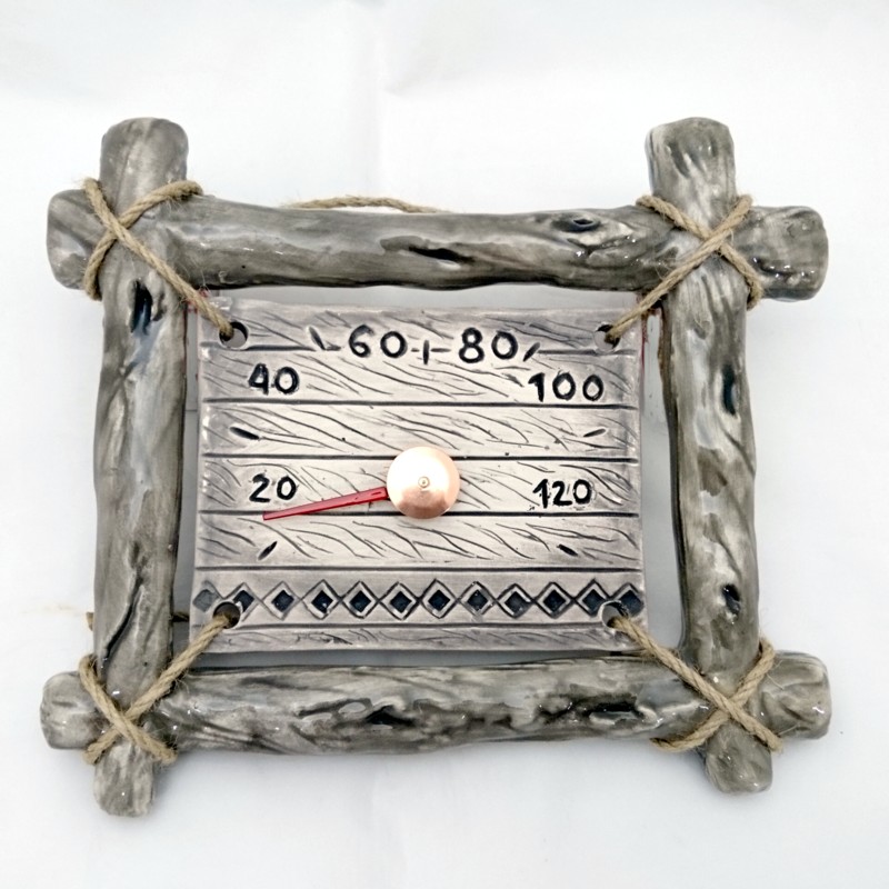 Keramisk saunatermometer - i kvistramme