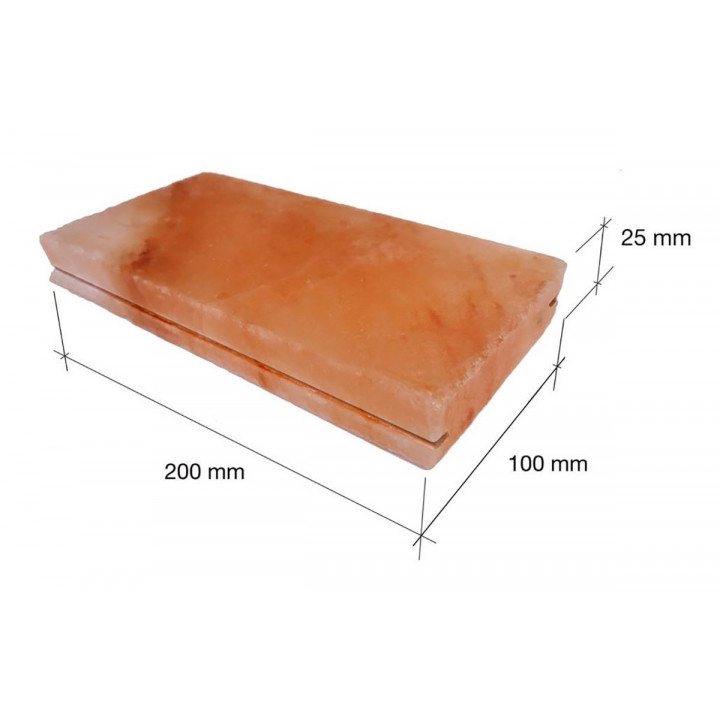 Polerede himalayasaltsten med hak 200x100x25mm