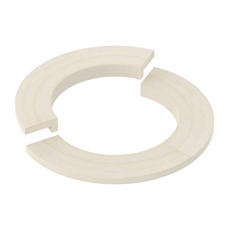 Indstøbningsflange - til SAWOTEC Tower Round varmelegeme, træ