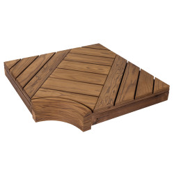 Hjørnemodul til modulære saunabænke, Fyr  Hjørnemodul til modulære saunabænke, Fyr