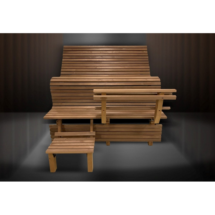 Modulær sauna bænk ERGONOMIC, Thermo asp