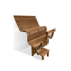 Modulær sauna bænk ERGONOMIC, Thermo asp  Modulær sauna bænk ERGONOMIC, Thermo asp