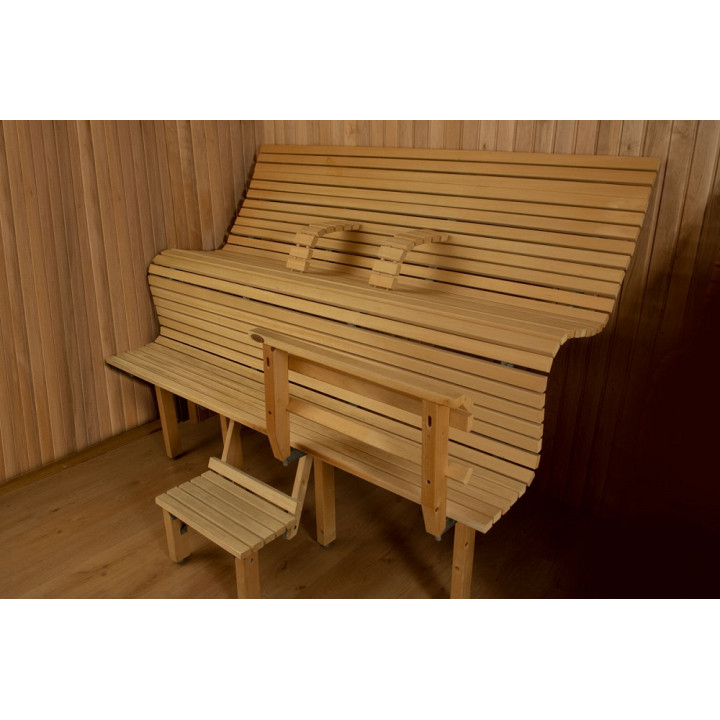 Modulær sauna bænk ERGONOMIC, Thermo asp