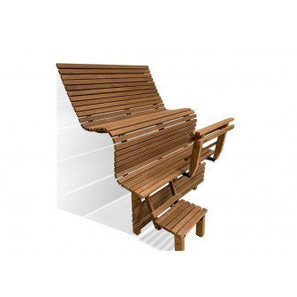 Modulær sauna bænk ERGONOMIC, Thermo asp