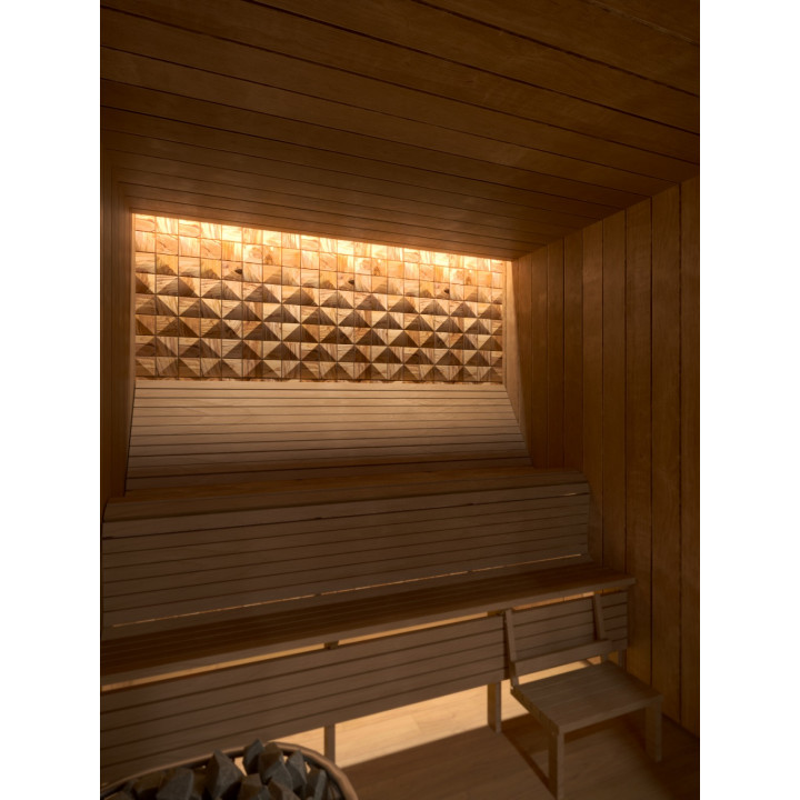 Modulær sauna bænk ERGONOMIC, Thermo asp