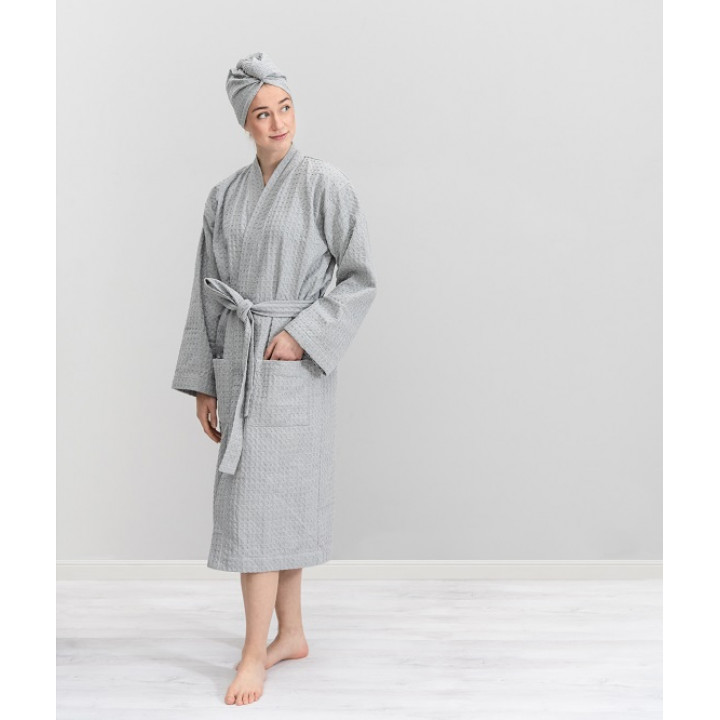 Badekåbe, L / XL, lysegrå
