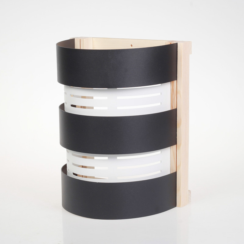 Lampeskærm SAUFLEX, sort, hvid