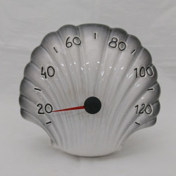 Keramisk saunatermometer - muslingeskal  Keramisk saunatermometer - muslingeskal