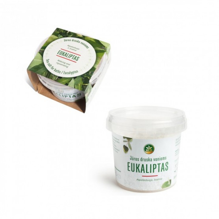 Havsalt med æterisk eukalyptusolie