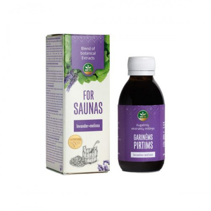 Planteekstraktblanding til saunaer med æteriske olier af lavendel og citronmelisse, 150 ml