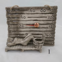 Keramisk saunatermometer - en lille tønde til dufte - 1