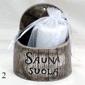 Keramisk saltbeholder til sauna - mørk 250 ml - 1