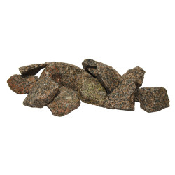 HARVIA sten, rød granit 5-10 cm