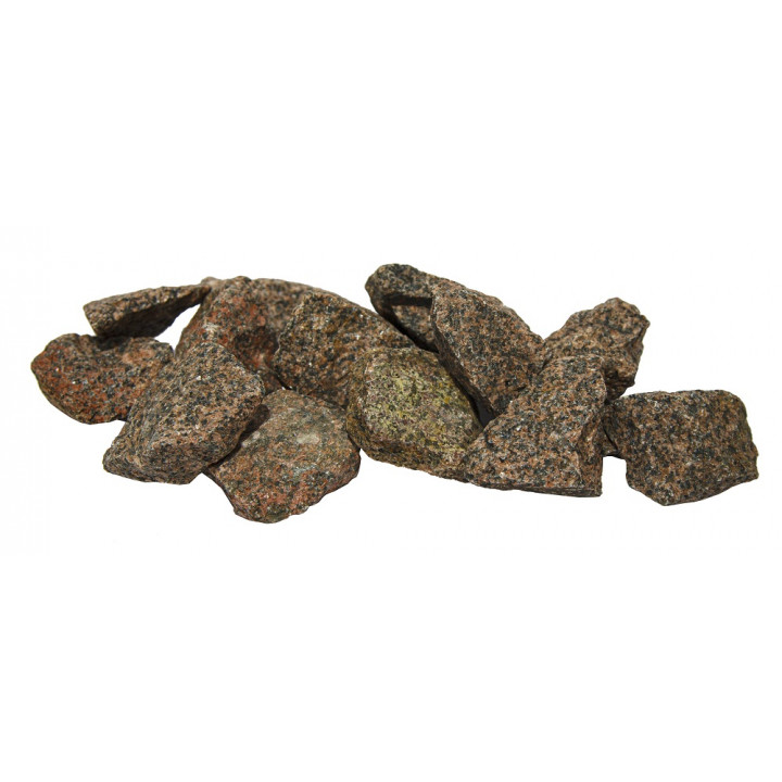 HARVIA sten, rød granit 5-10 cm