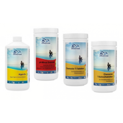 CHEMOFORM kemikaliesæt til svømmebassiner med papirpatronfilter, lille 