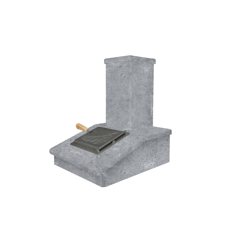 Skorsten i sten, fedtsten, 540 mm