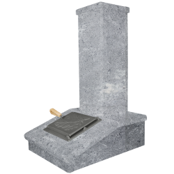 Skorsten i sten, fedtsten, 790 mm  Skorsten i sten, fedtsten, 790 mm