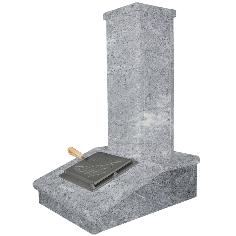 Skorsten i sten, fedtsten, 790 mm