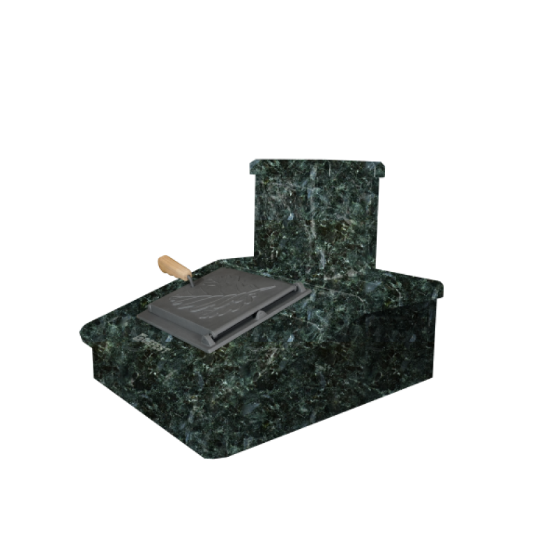 Stenskorstensfinish, mørk Serpentine, 290 mm