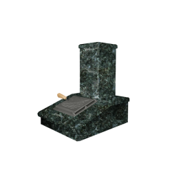 Stenskorstensfinish, mørk Serpentine, 540 mm 