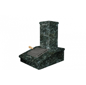 Stenskorstensfinish, mørk Serpentine, 540 mm