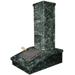 Stenskorstensfinish, mørk Serpentine, 790 mm  Stenskorstensfinish, mørk Serpentine, 790 mm