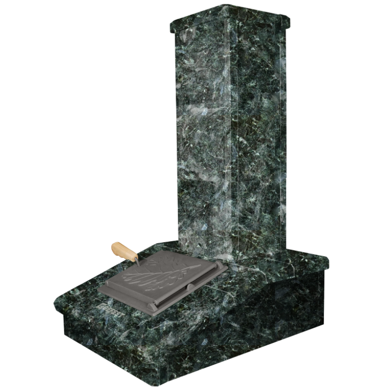 Stenskorstensfinish, mørk Serpentine, 790 mm