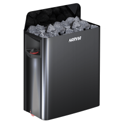 Elektrisk saunaovn - HARVIA The Wall Black Steel SW45 4,5 kW  Elektrisk saunaovn - HARVIA The Wall Black Steel SW45 4,5 kW