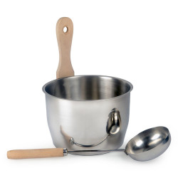 Saunaspand- og øsesæt, MERE DAMP, OPTIMAL 4 L 