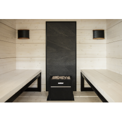 HARVIA stenvæg, sort ramme  HARVIA stenvæg, sort ramme