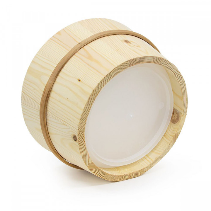 SAWO 4 l træspand og 36 cm øse, fyrretræ
