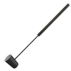 Sort saunaske, langt håndtag  Sort saunaske, langt håndtag