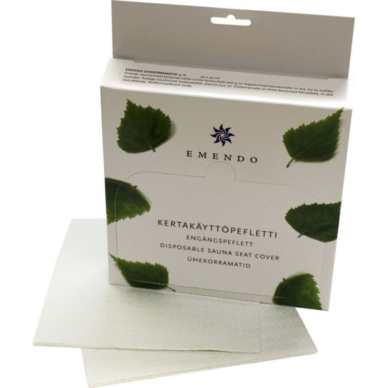 Engangs sauna siddeunderlag EMENDO, 25 stk