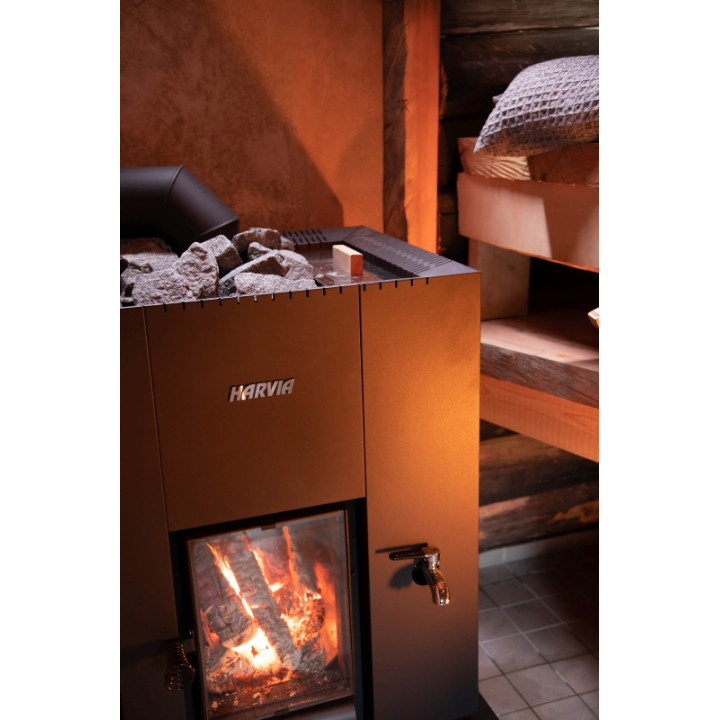 Brændeovn til sauna - HARVIA Linear 22 GreenFlame RS