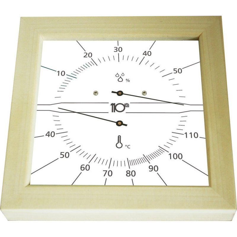 Sentiotec Thermo-Hygrometer firkantet, hvid
