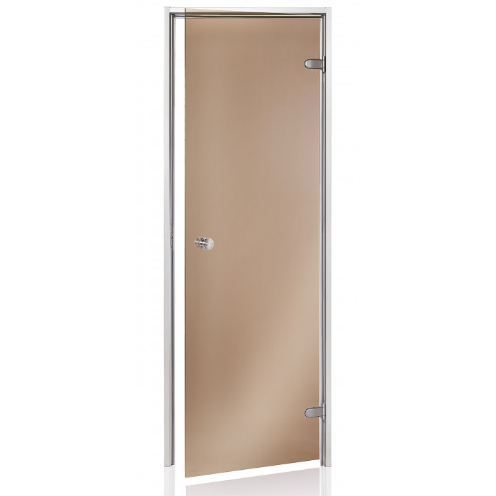 AD glasdøre til dampsauna, bronzeglas
