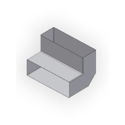 Albue smal 50x150, 90°  Albue smal 50x150, 90°
